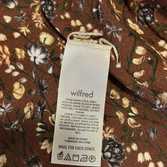 Aritzia Wilfred bellow midi floral dress in size 14 - Picture 5 of 7